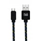 CABO NYLON PRETO MICRO USBXUSB 1M USB-MC1002 BK PLUS CABLE
